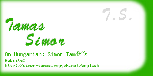 tamas simor business card